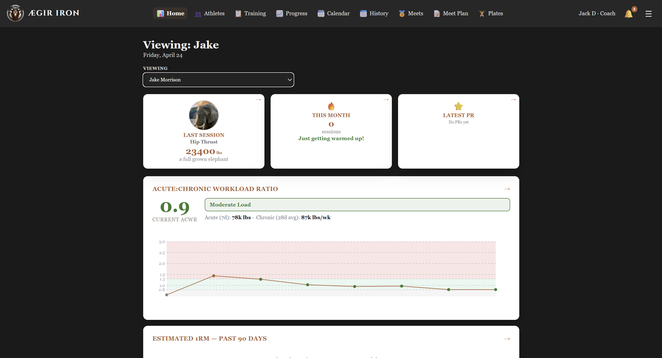 Coach roster — web app